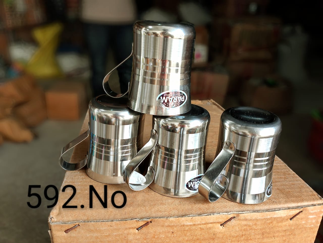 STEEL TEA MUG 4 PC SET
