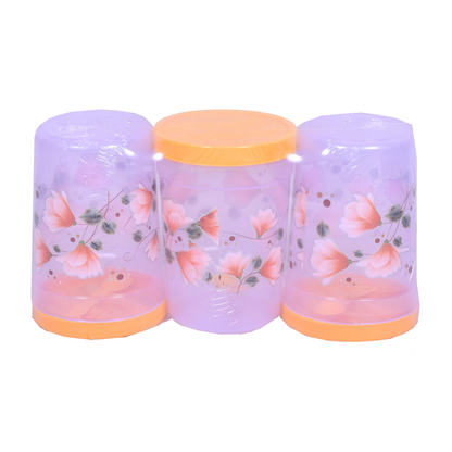 3 Pcs Printed Container