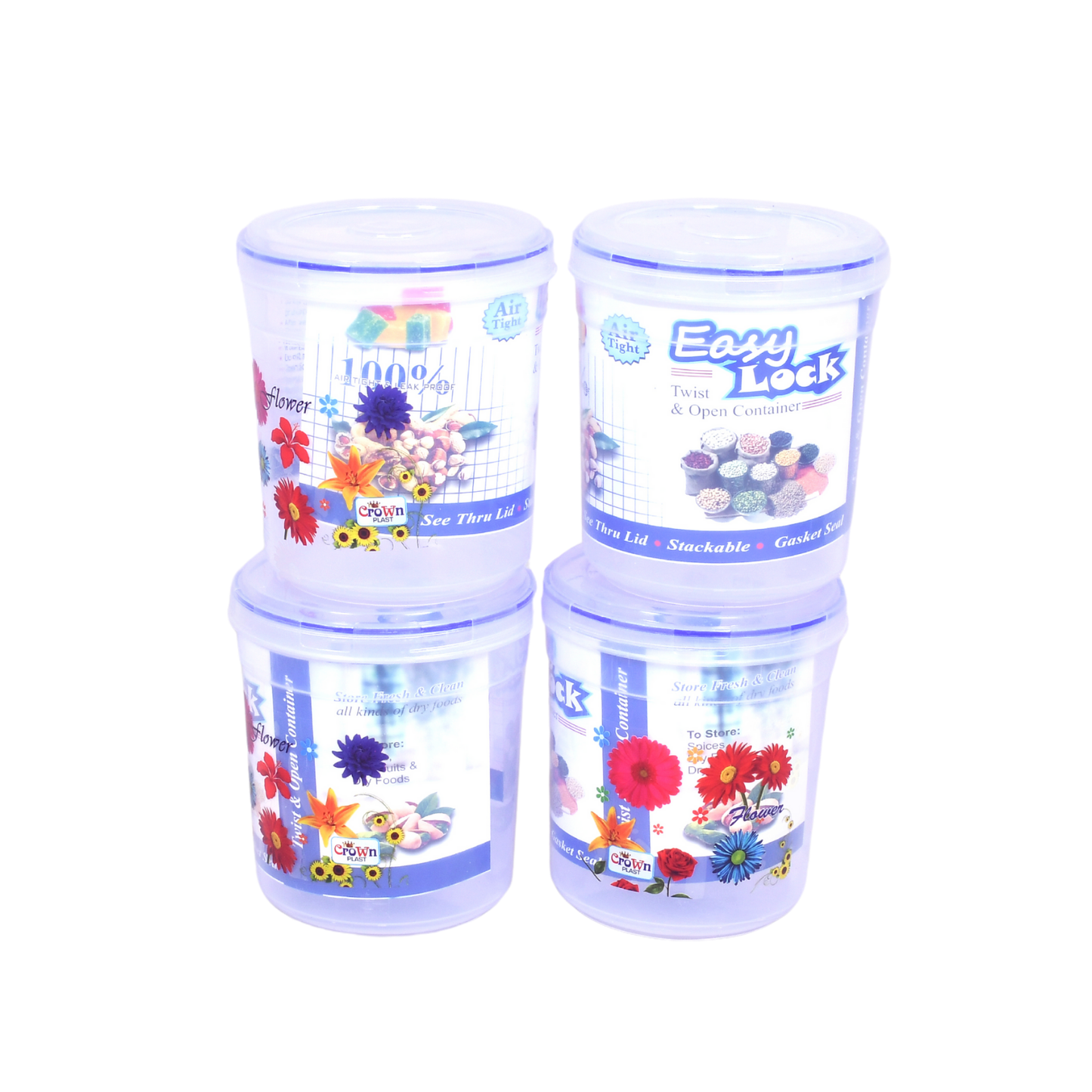 4 Pcs Easy Lock Container