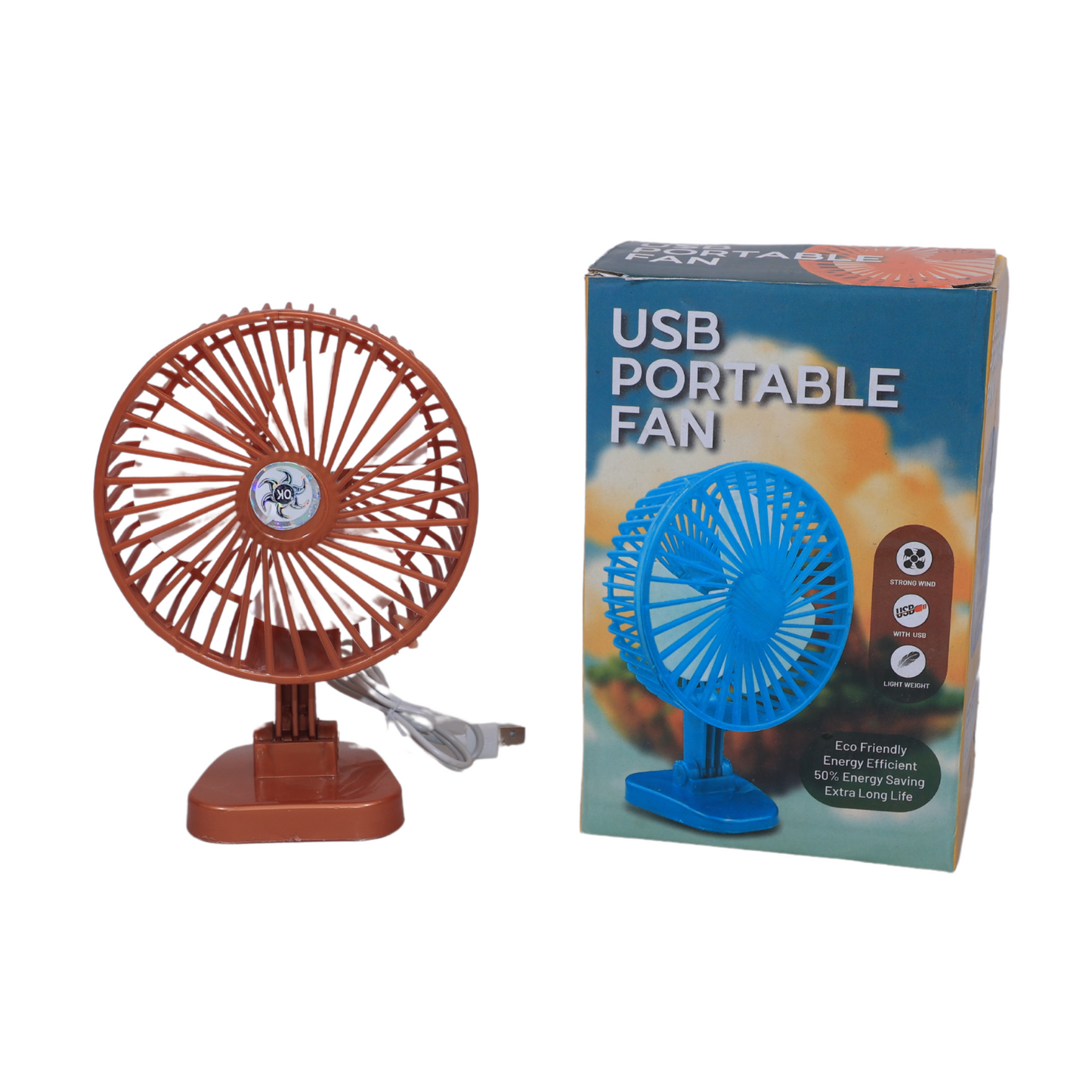 Table Fan with USB Cable